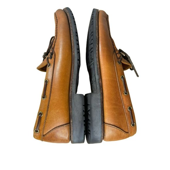 Allen Edmonds Vermont Leather Slip On Boat Deck Loafers Shoes Tan 9 main image 7